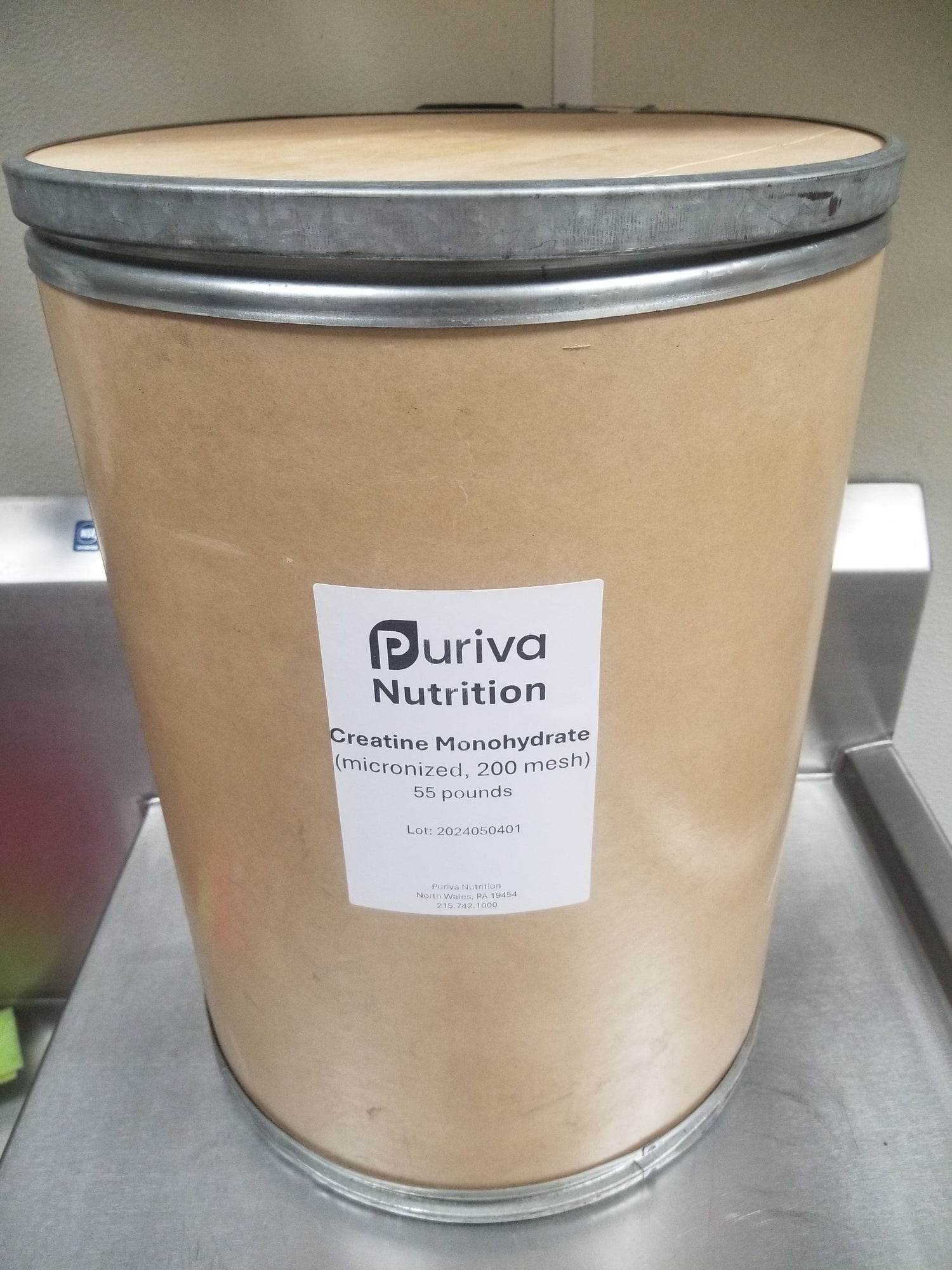 Creatine Monohydrate powder, micronized, 55 pounds, Puriva Nutrition by Puriva Nutrition