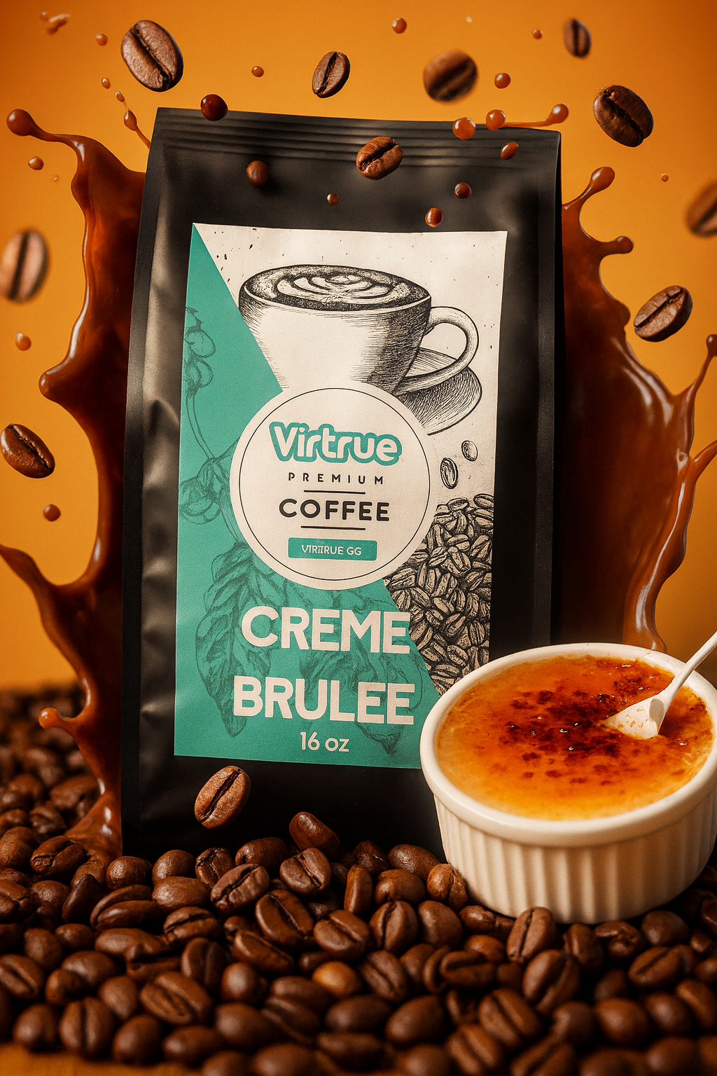 Decaf Coffee – 16oz | Full Flavor No Jitters , Small Batch, Expertly Roasted by Virtrue