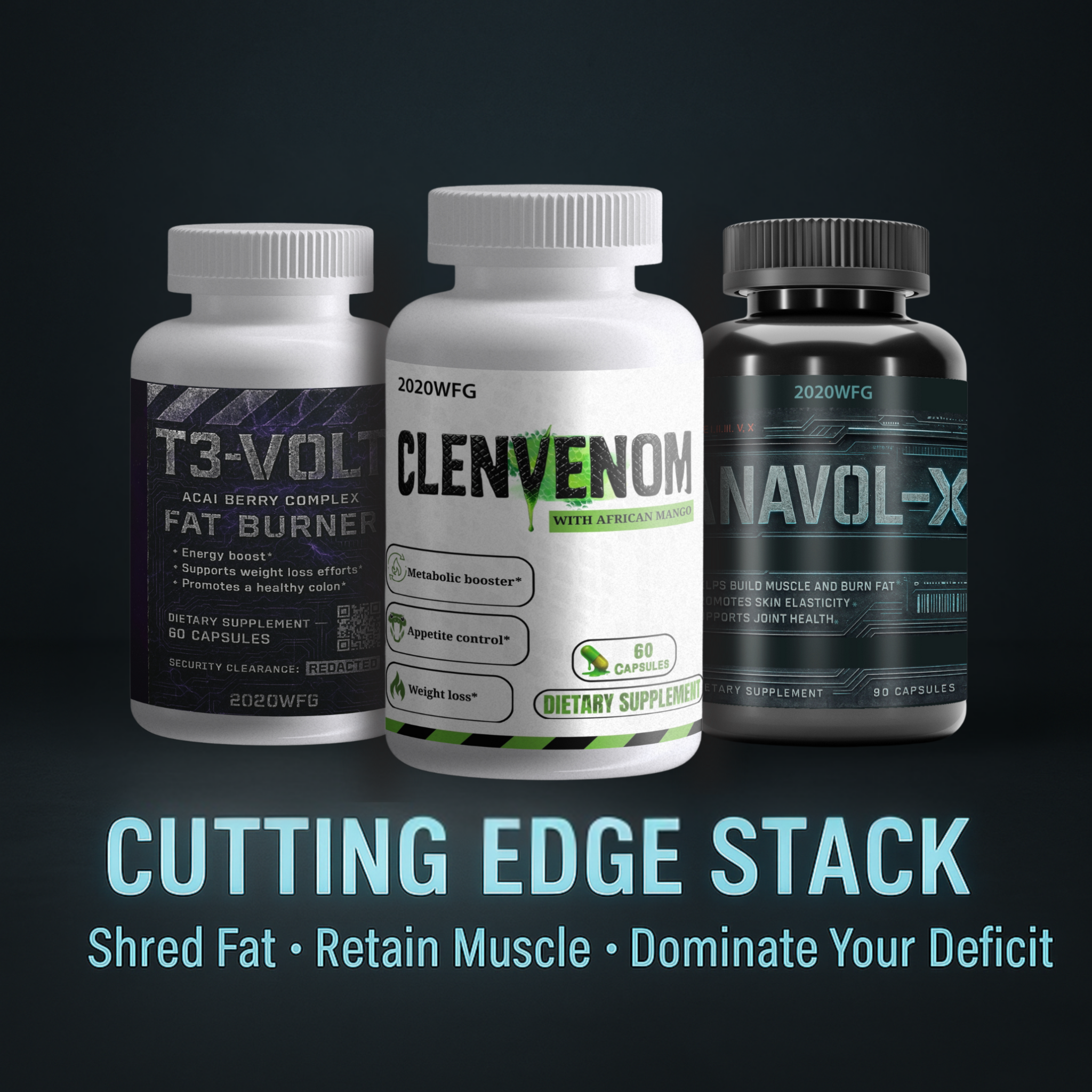 Cutting Edge Stack – Fat Loss &amp; Muscle Preservation Supplement Cycle by 2020WFG