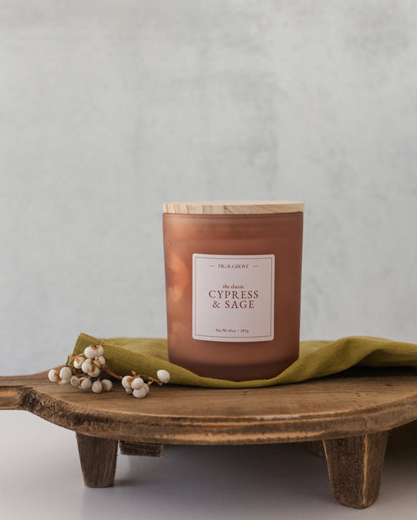 Cypress &amp; Sage - The Classic Soy Wax Candle by Fig &amp; Grove
