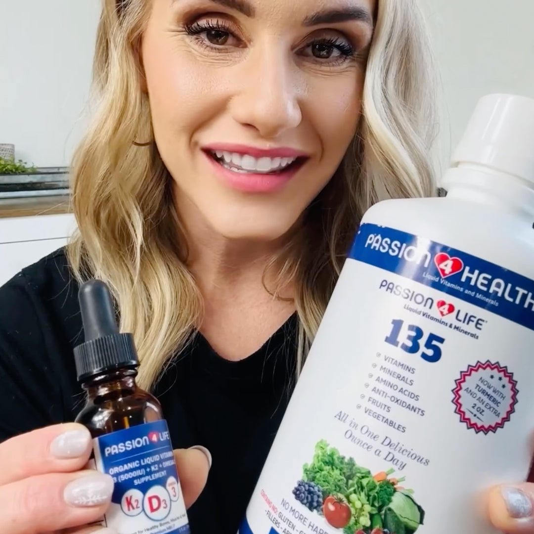 D3, K2 &amp; Omega-3 Daily Liquid Vitamins by Passion 4 Health