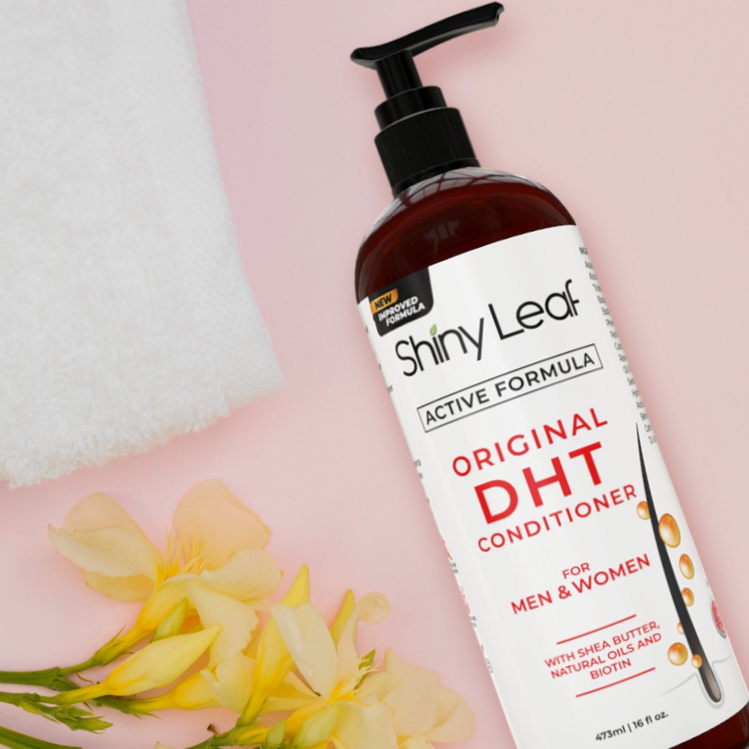 DHT Blocker Hair Loss Conditioner with Castor Oil &amp; Biotin — 16 oz by Shiny Leaf