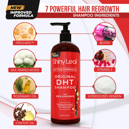 DHT Pro Shampoo and DHT Original Shampoo Bundle by Shiny Leaf