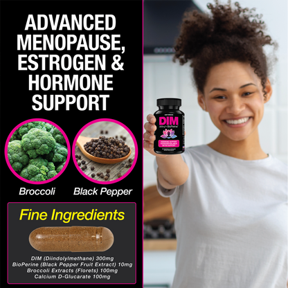 DIM Supplement 300 mg Supplements | Hormone Estrogen and Menopause Balance for Women by Saint Mingiano - Supplements &amp; Wellness Dedicated to Holistic Health