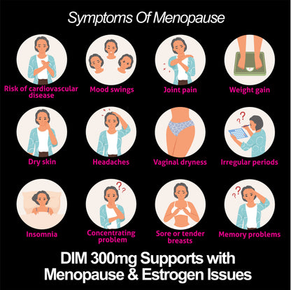 DIM Supplement 300 mg Supplements | Hormone Estrogen and Menopause Balance for Women by Saint Mingiano - Supplements &amp; Wellness Dedicated to Holistic Health