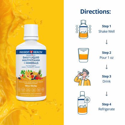 Daily Liquid Multivitamin + Minerals by Passion 4 Health