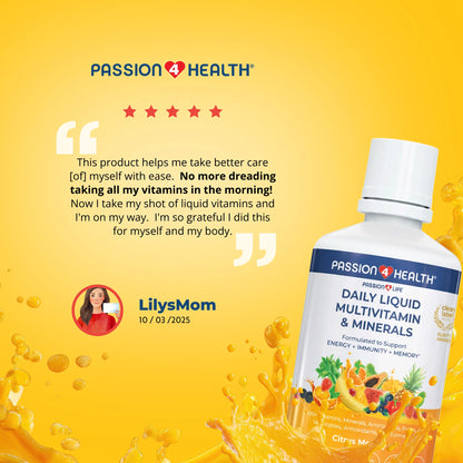 Daily Liquid Multivitamin + Minerals by Passion 4 Health