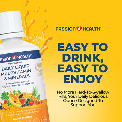 Daily Liquid Multivitamin + Minerals by Passion 4 Health