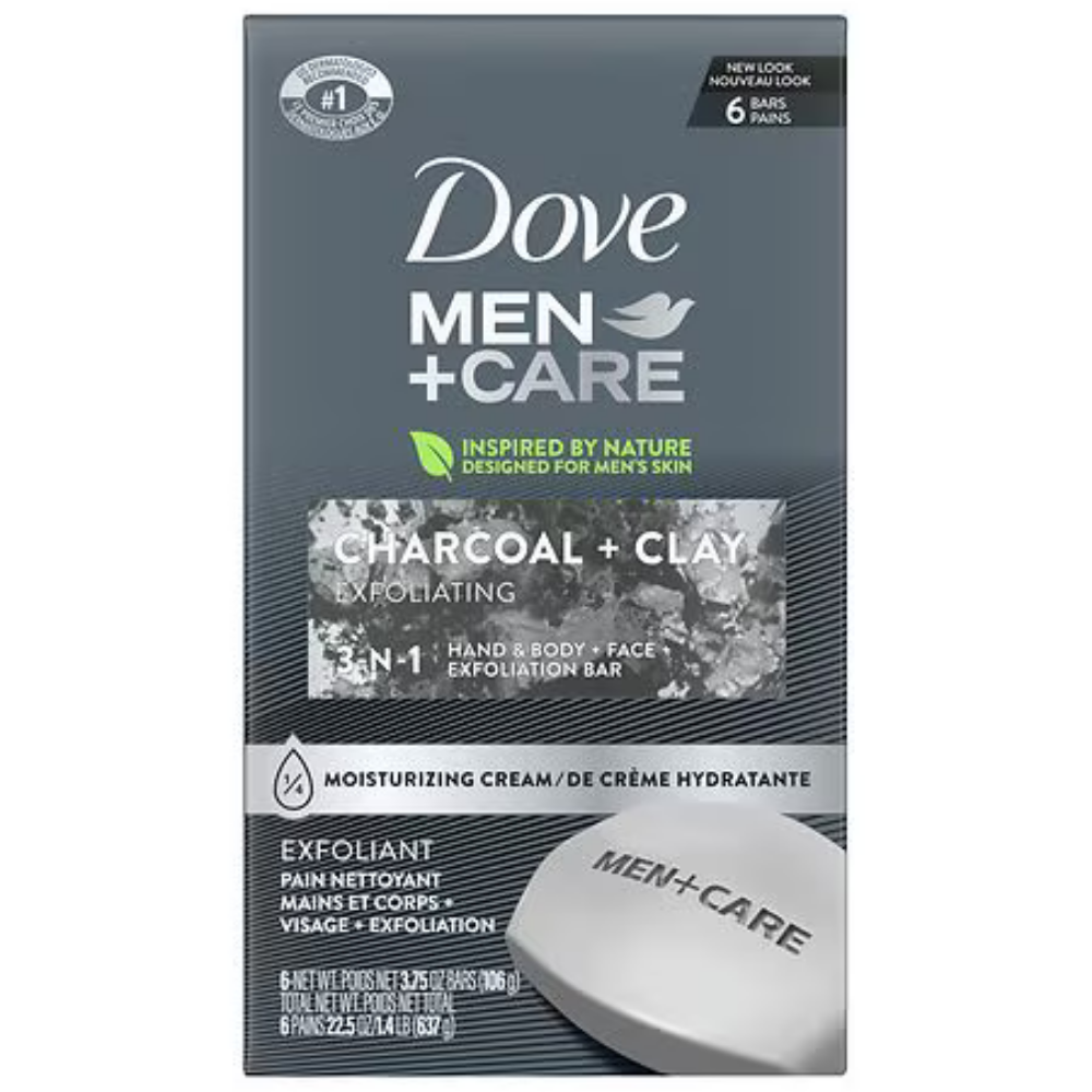 Dove Men+Care Body and Face Bar Charcoal + Clay (6 pk) by Farmacias Savia