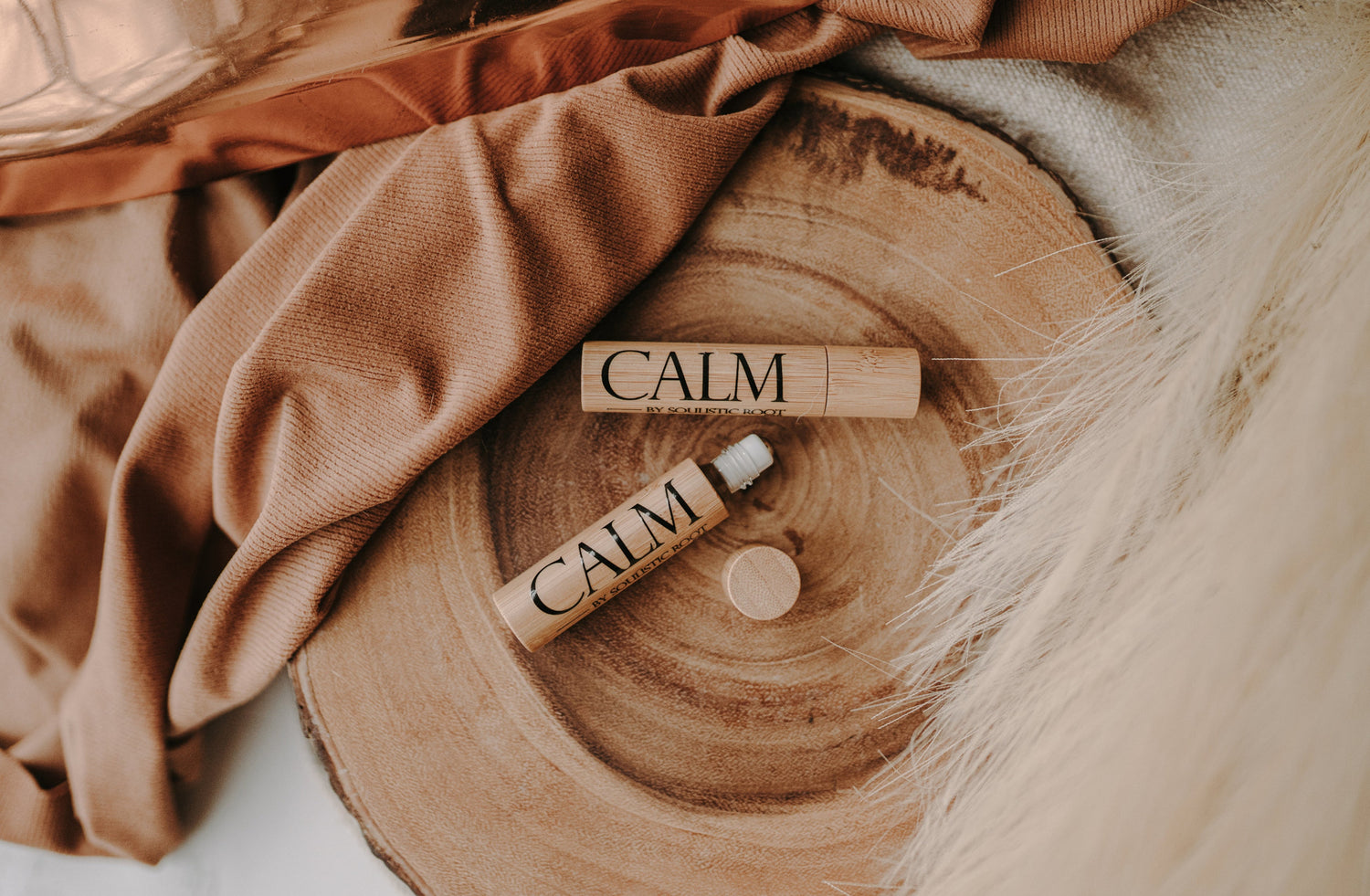 Calm Essential Oil Bamboo Roller by Soulistic Root