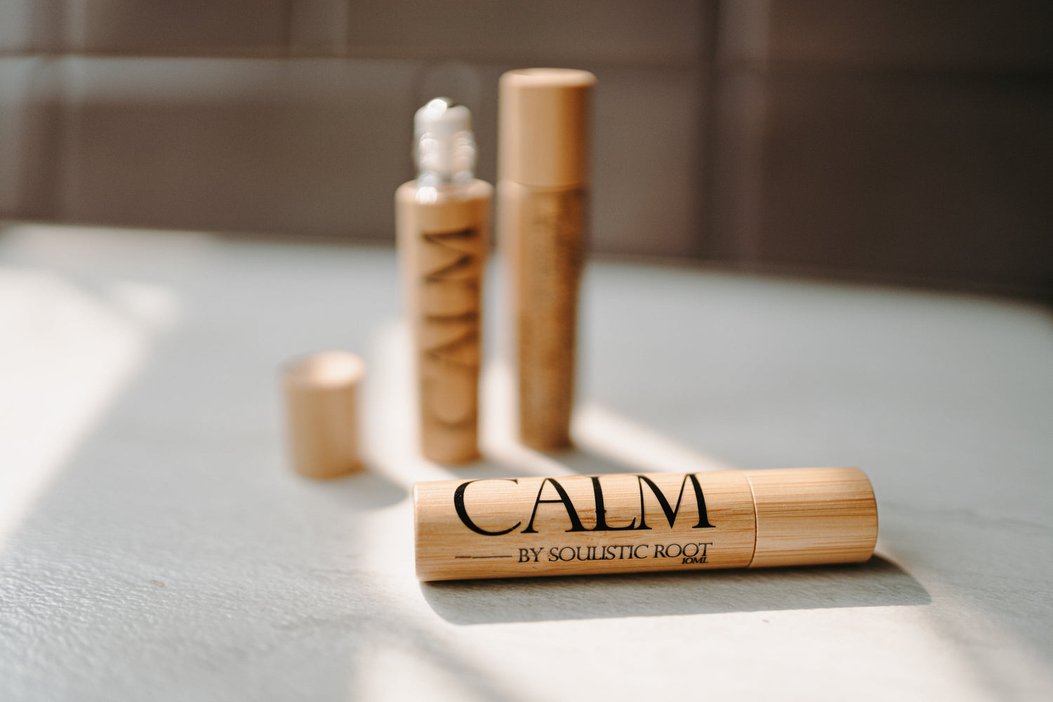 Calm Essential Oil Bamboo Roller by Soulistic Root