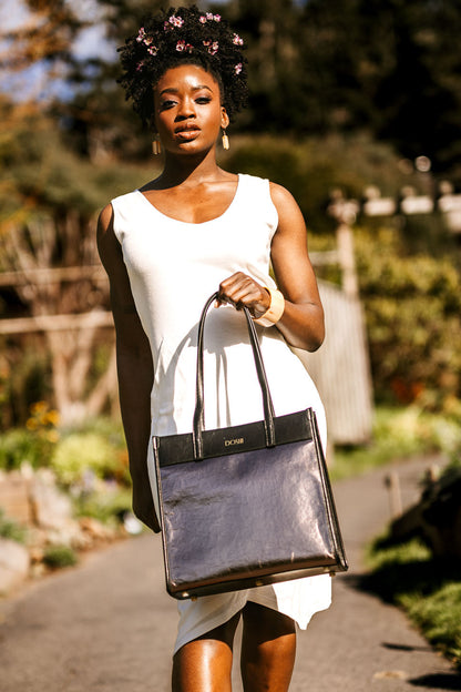 Portrait Tote 2 - Kraft Paper Vegan Tote by Doshi FCSA