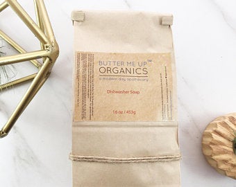 All Natural Dishwasher Soap / Organic Dishwasher / Dish Soap / Butter Me Up Organics by Butter Me Up Organics
