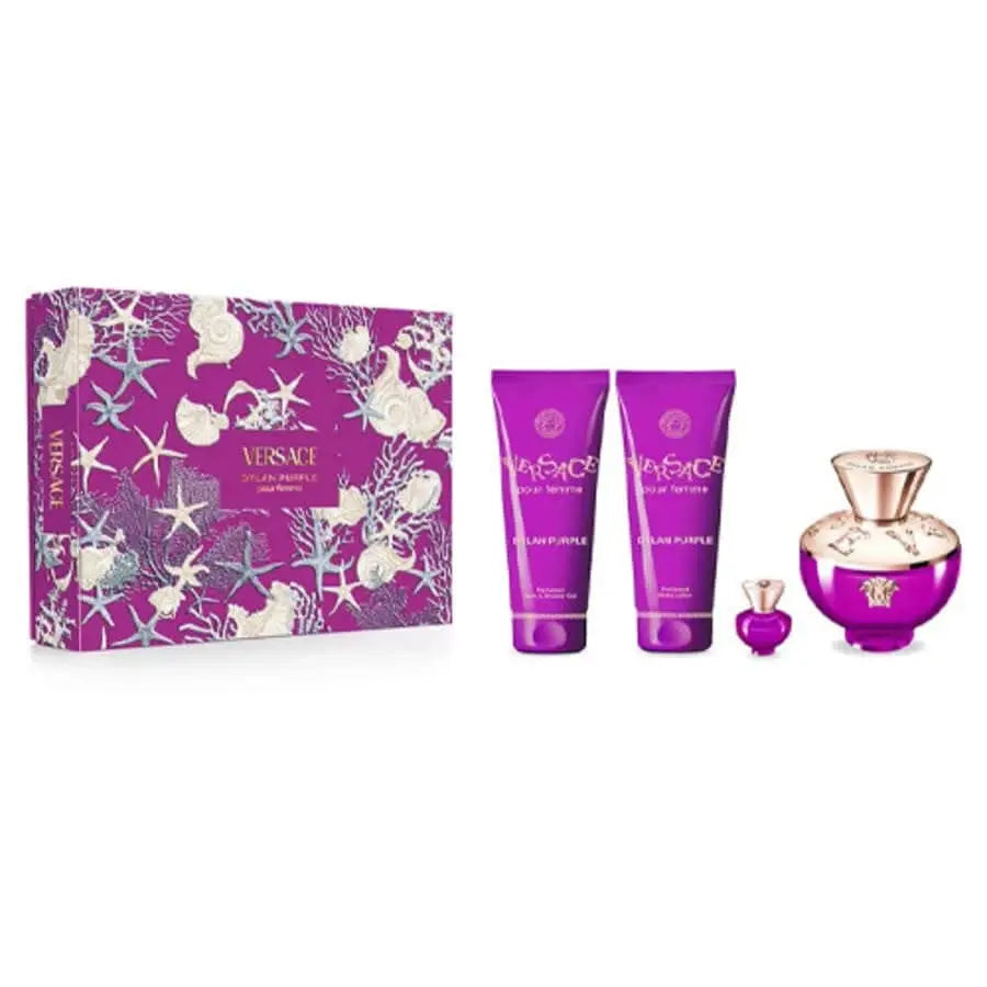 Dylan Purple By Versace For Women 4Pcs Set EDP Spray by perfumesandrea