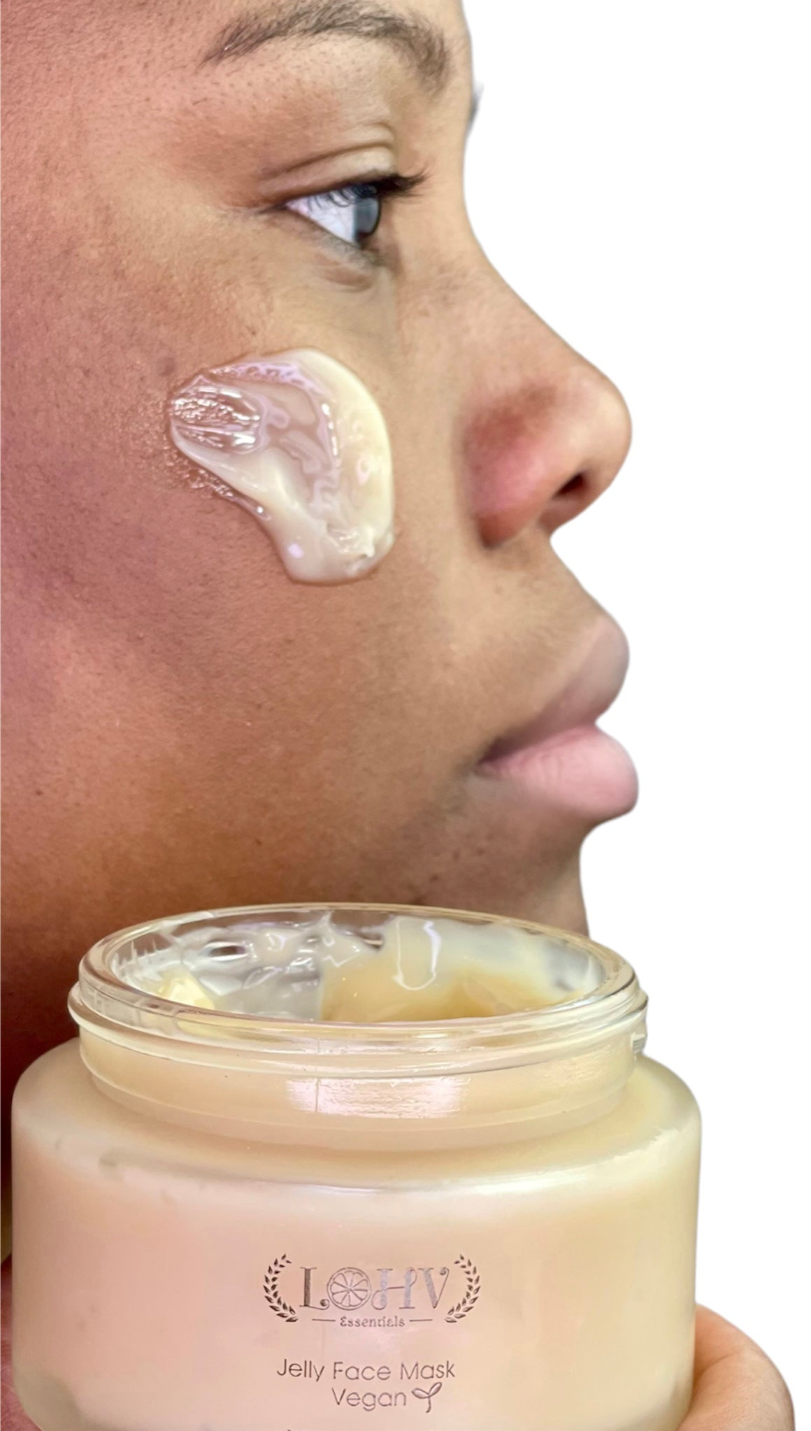PREMIUM 100% VEGAN Rejuvenating JELLY FACE MASK With Retinol + Turmeric + Aloe Vera + Lactic acid + Rosemary Leaf by LOHV ESSENTIALS