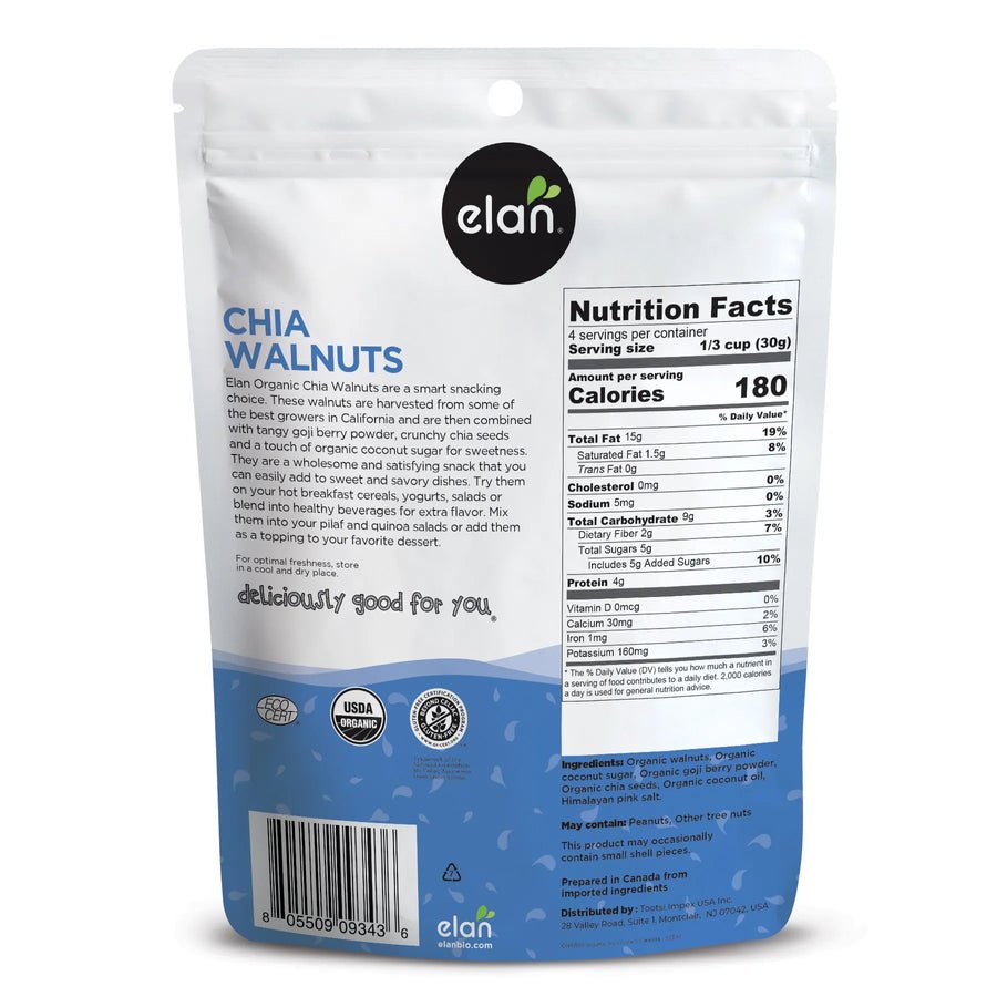 Chia Walnuts, Organic, Elan