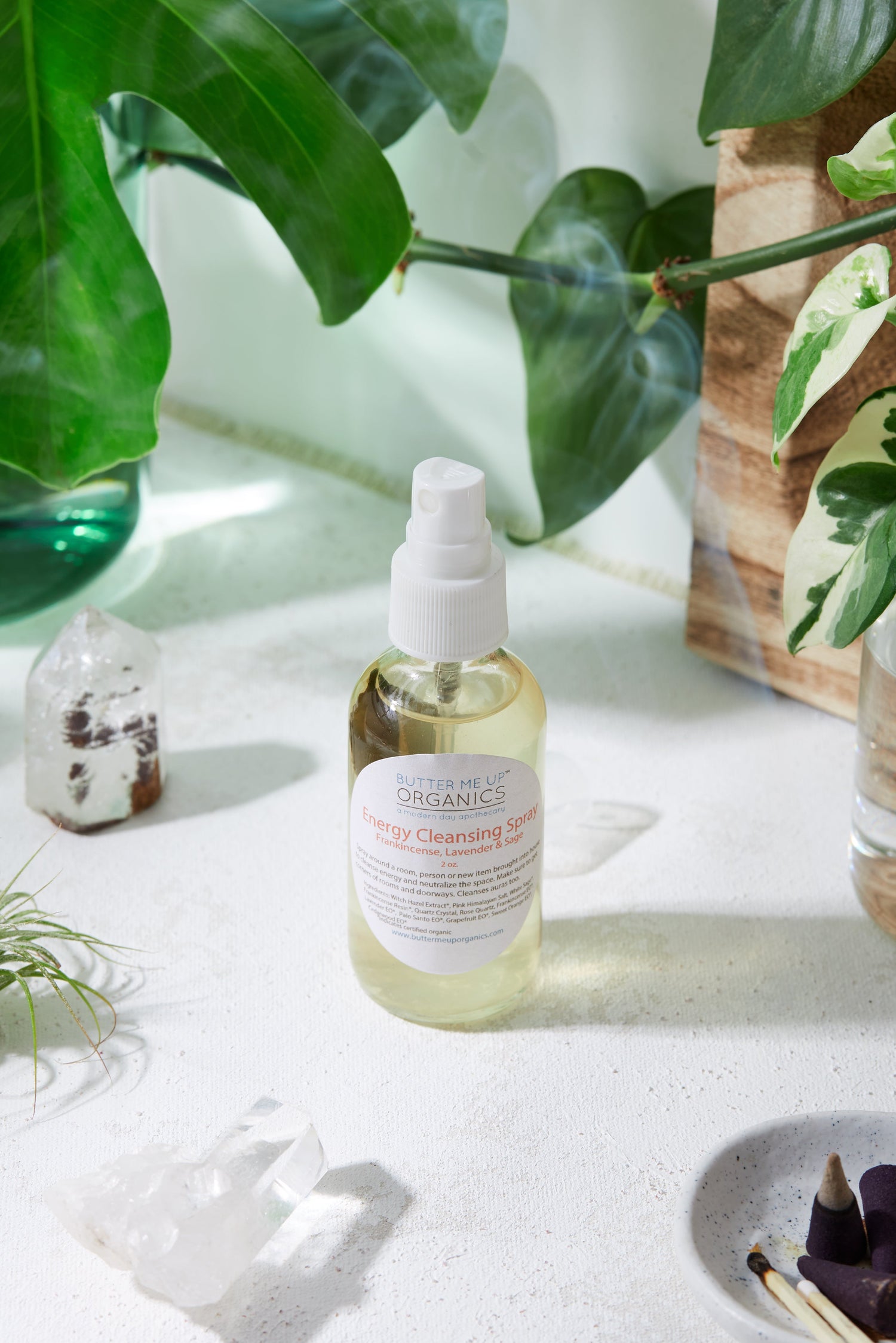 Organic Energy Cleansing Spray / Smudge Spray / Space Clearing / Energy Cleansing / Aura Cleansing / Purifying / Cleanse Negative Energy / by Butter Me Up Organics