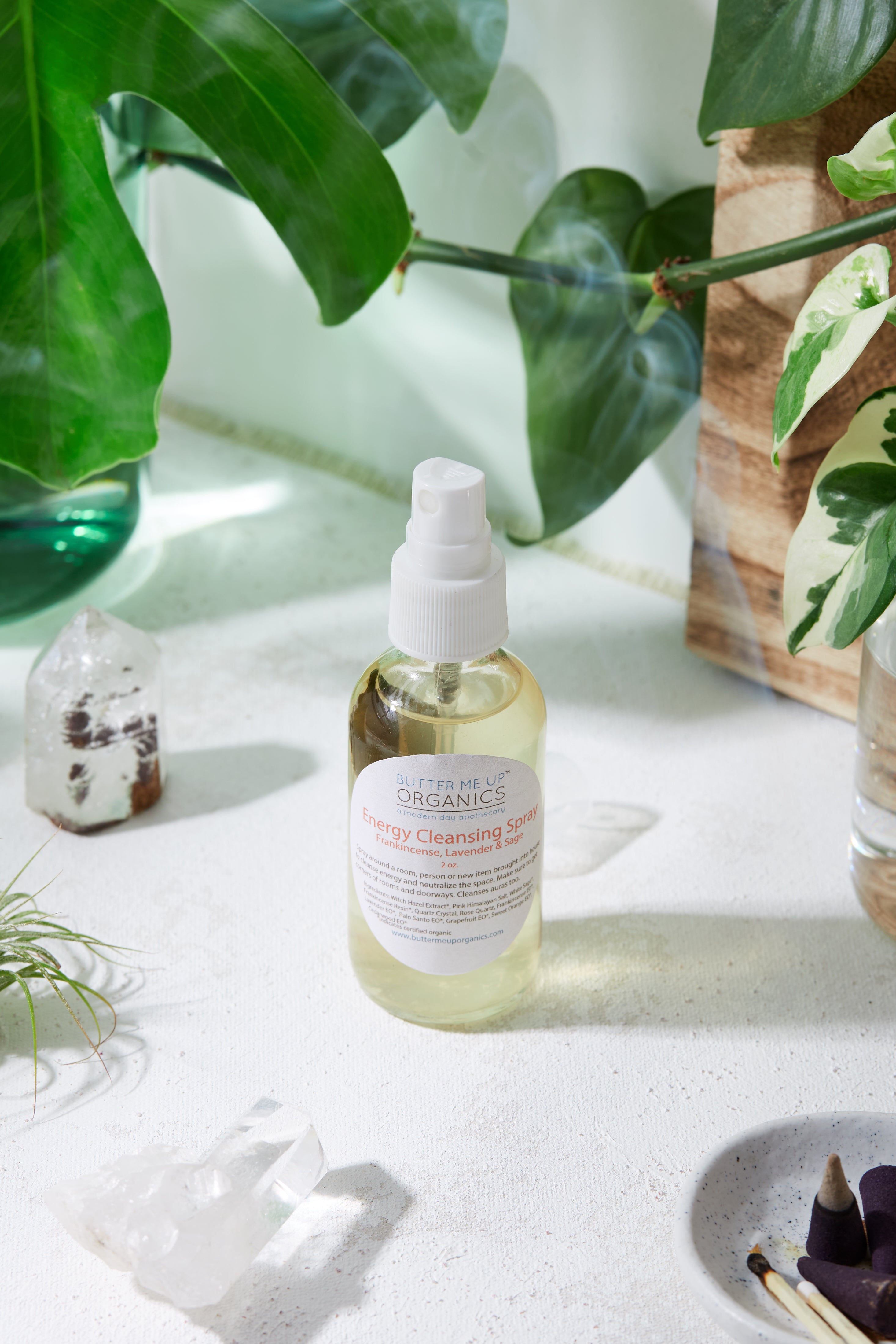 Organic Energy Cleansing Spray / Smudge Spray / Space Clearing / Energy Cleansing / Aura Cleansing / Purifying / Cleanse Negative Energy / by Butter Me Up Organics