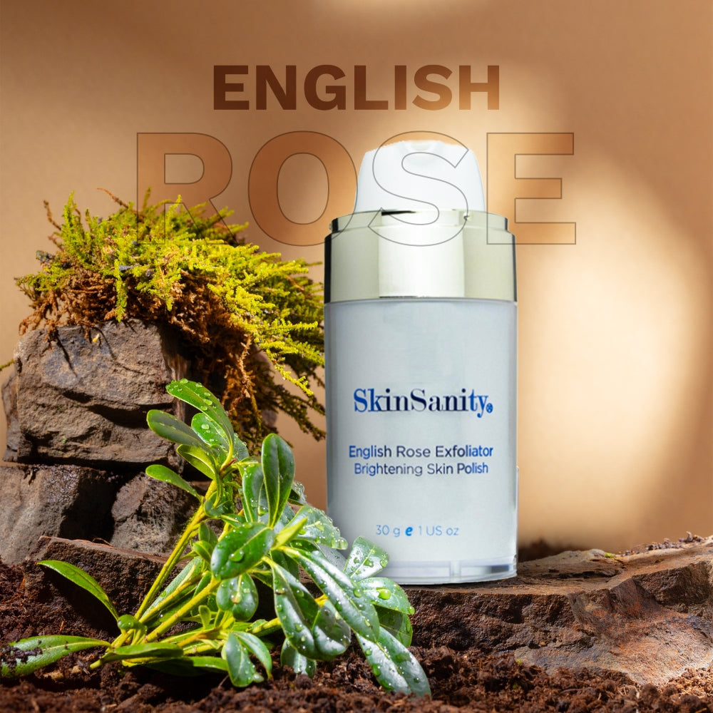 SkinSanity® English Rose Facial Exfoliator Brightening Skin Polish 0.5 oz by Best Clean Beauty