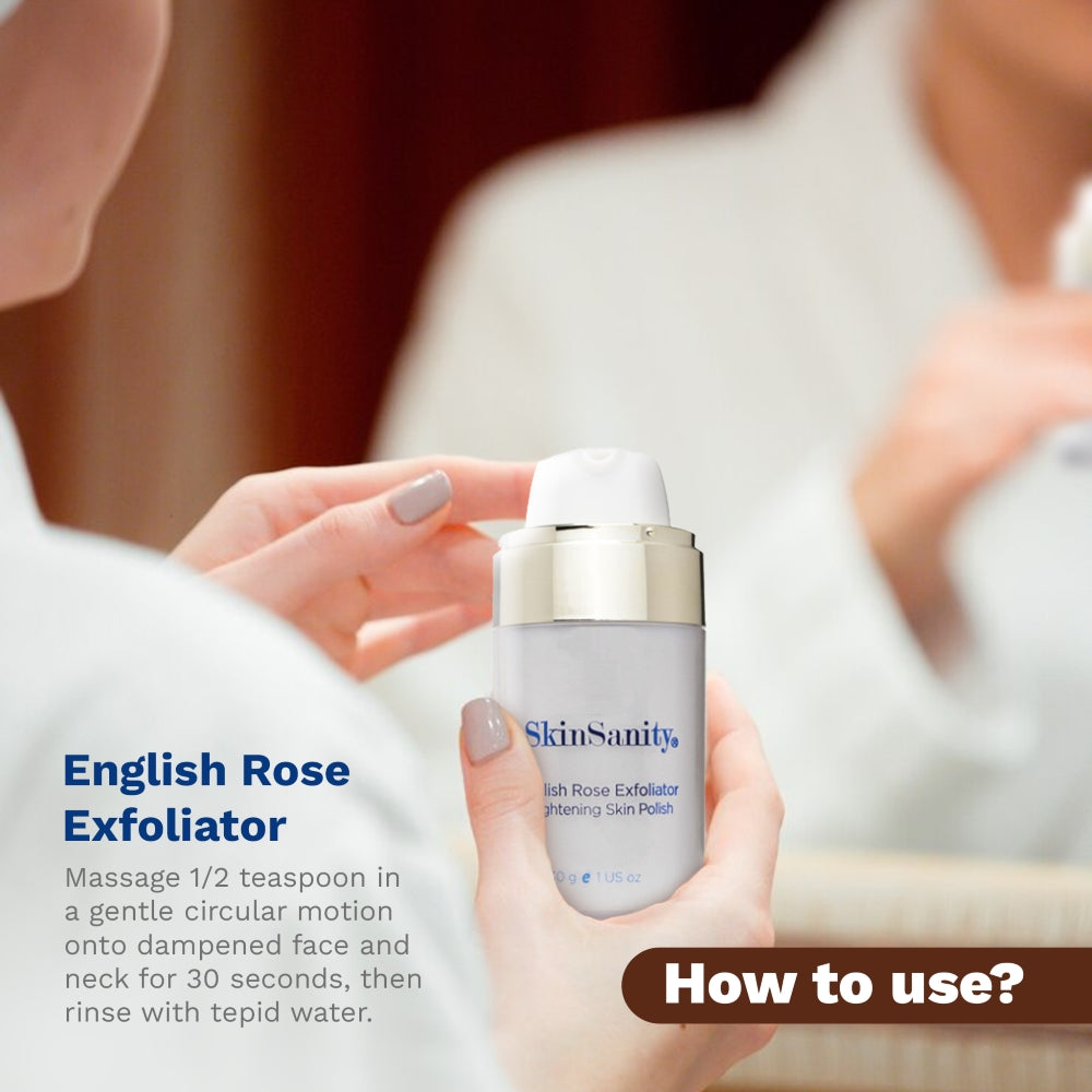 SkinSanity® English Rose Facial Exfoliator Brightening Skin Polish 0.5 oz by Best Clean Beauty