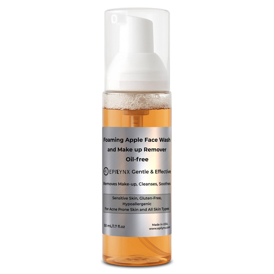 Gentle Foaming Facial Cleanser – Aloe, Apple &amp; Ashwagandha for All Skin Types
