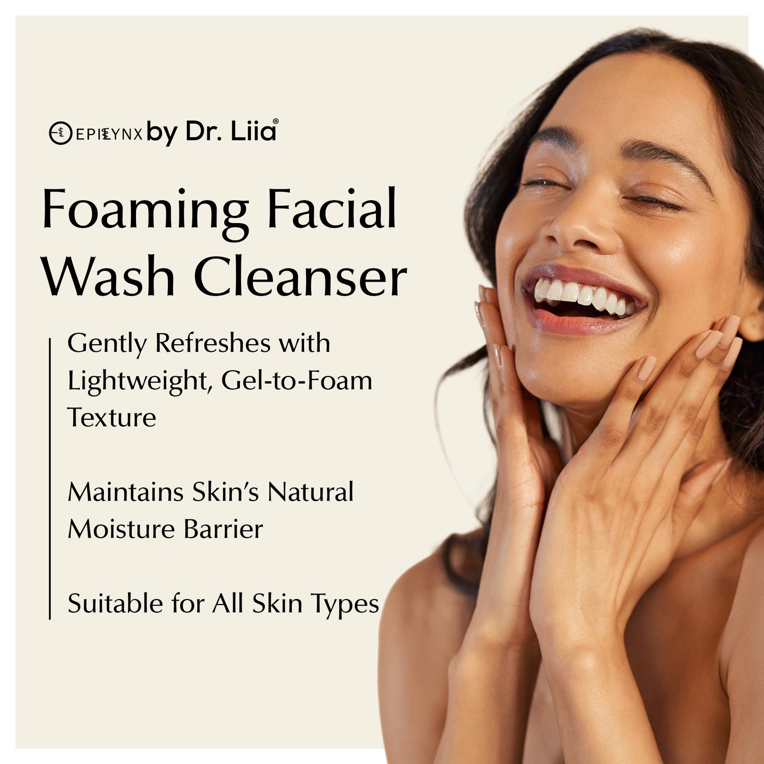 Gentle Foaming Facial Cleanser – Aloe, Apple &amp; Ashwagandha for All Skin Types