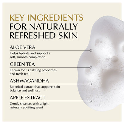 Gentle Foaming Facial Cleanser – Aloe, Apple &amp; Ashwagandha for All Skin Types