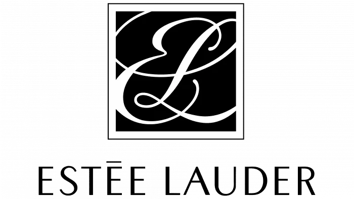 Estée Lauder logo with a stylized 'L' on a white background
