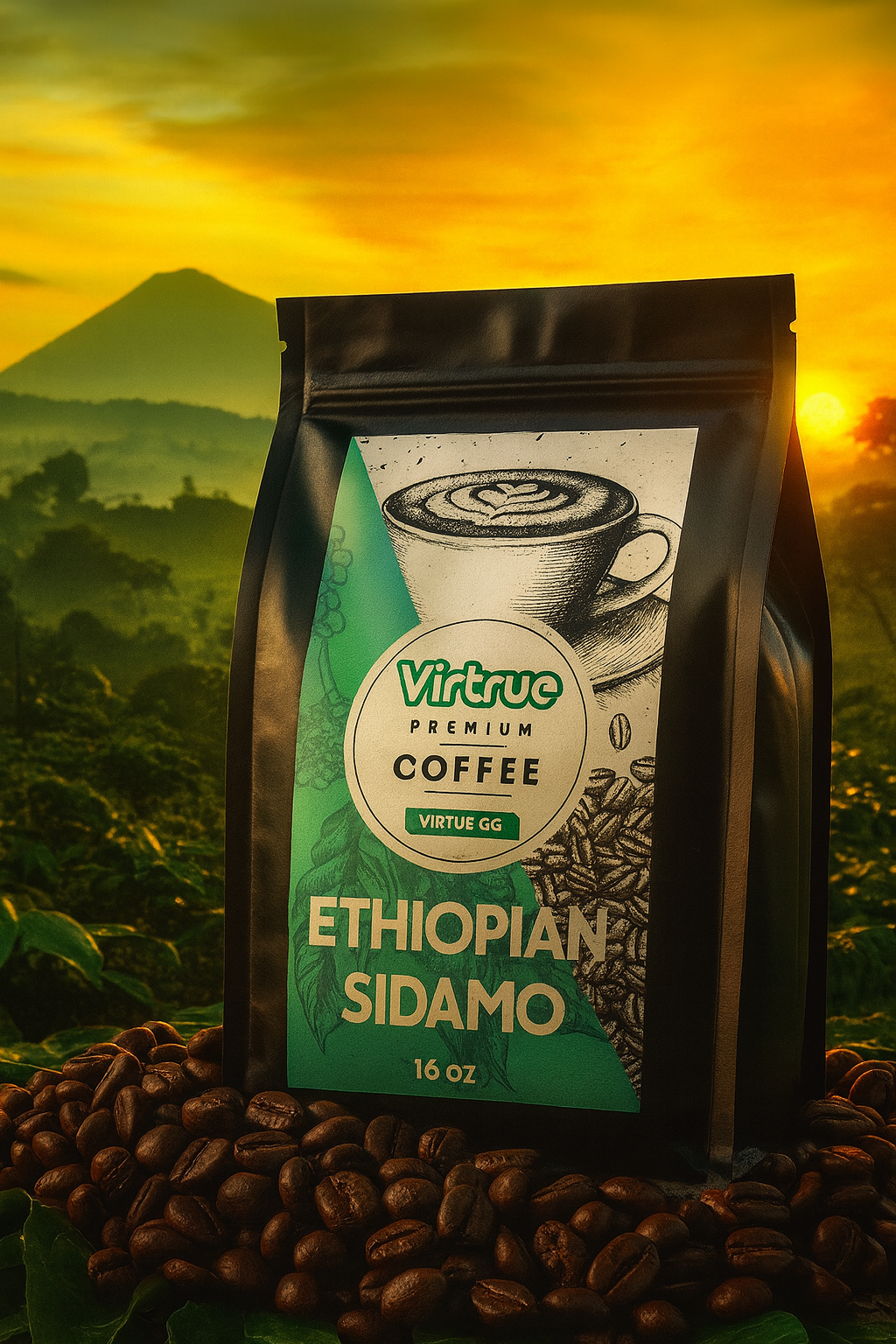 Decaf Coffee – 16oz | Full Flavor No Jitters , Small Batch, Expertly Roasted by Virtrue