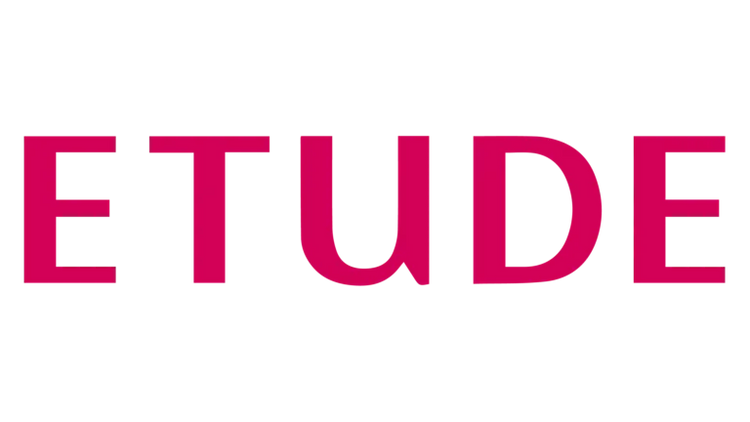 Pink 'ETUDE' logo on a white background