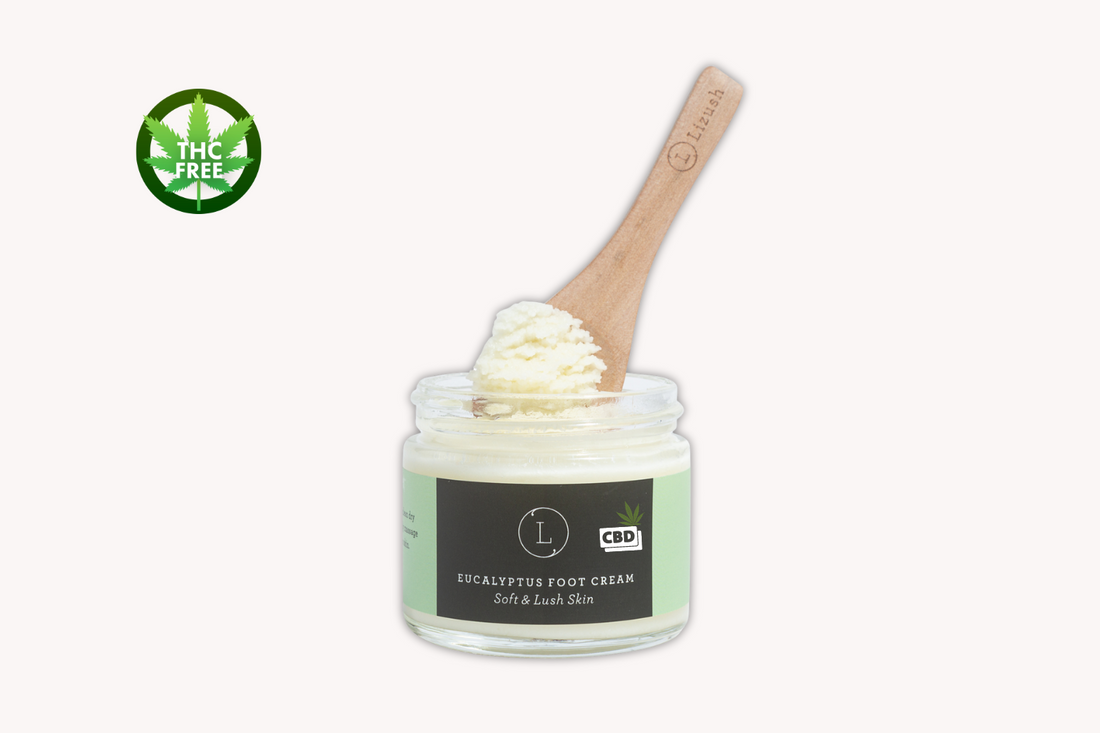 CBD Eucalyptus Shea Butter Foot Cream with CBD (THC free) by Lizush