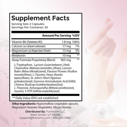 Evening Melatonin Sleep Formula by ForWomn | Women&