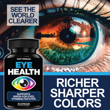 Eye Health &amp; Vision Vitamins Supplement 60 Capsules by Saint Mingiano - Supplements &amp; Wellness Dedicated to Holistic Health