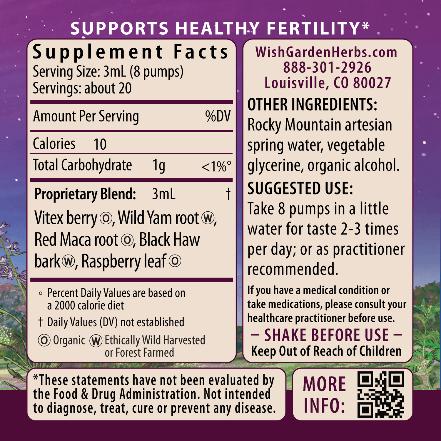 Fertility Prep, Conception Support by WishGarden Herbs