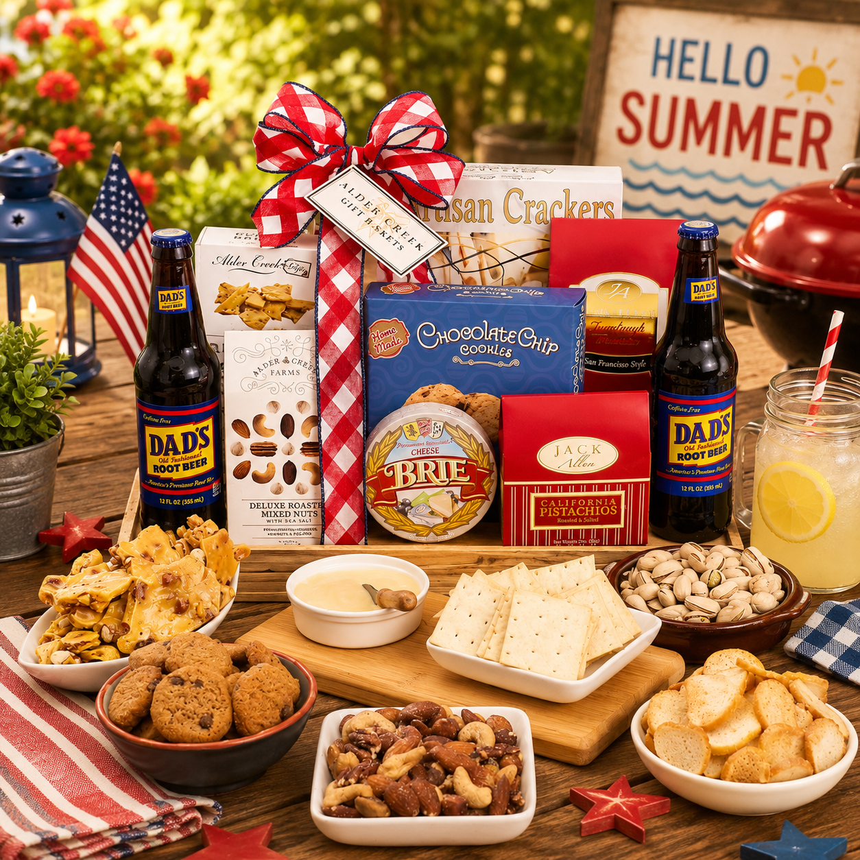 Summer Celebrations Charcuterie Cutting Board Gift Set by Alder Creek Gift Baskets