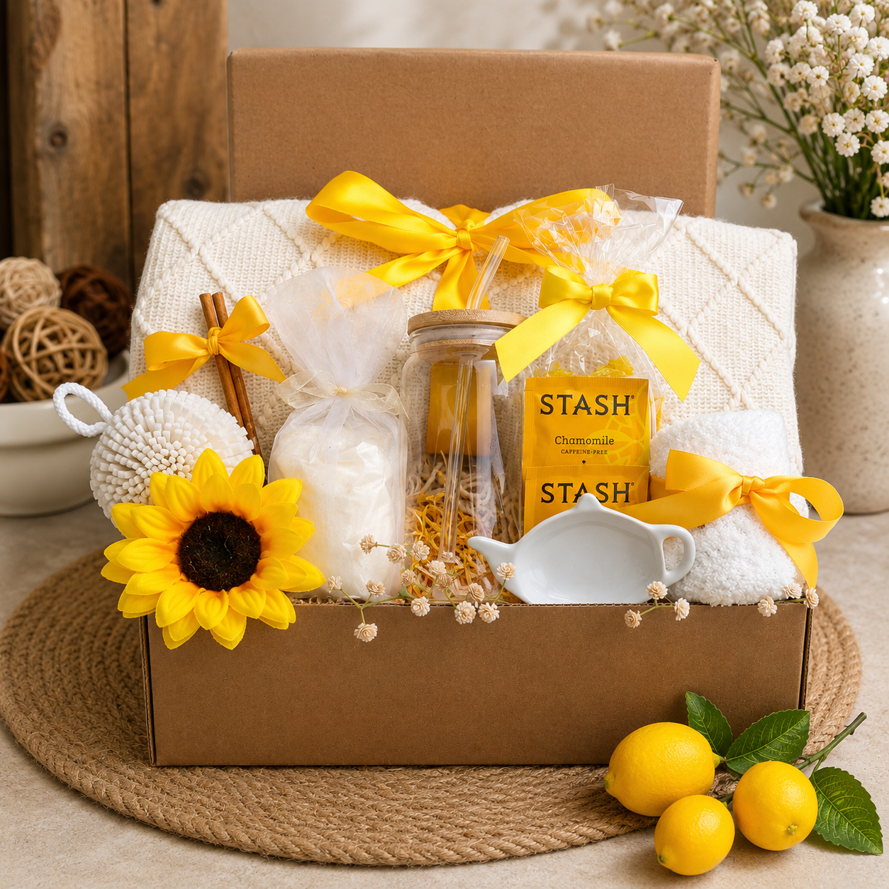 My Sunshine Self Care Gift Box by Alder Creek Gift Baskets