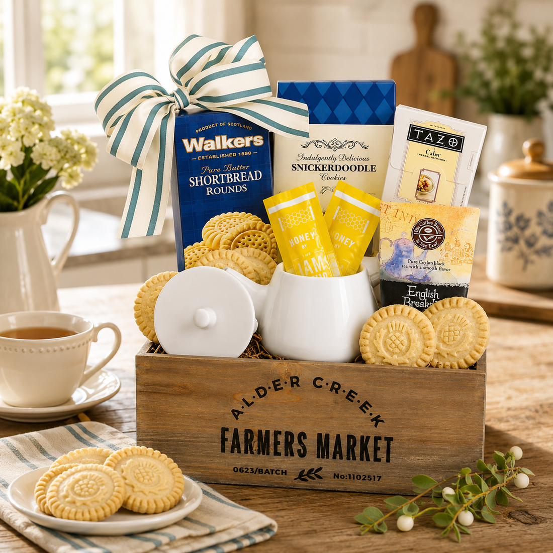 Garden Tea Tray Gift Basket by Alder Creek Gift Baskets