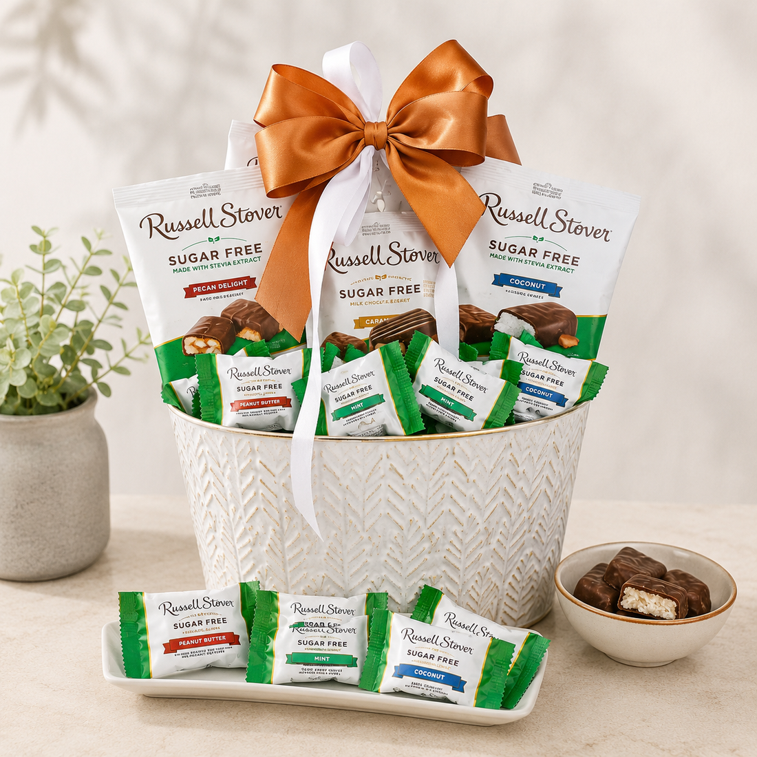 Russell Stover Sugar Free Chocolate Gift Basket by Alder Creek Gift Baskets