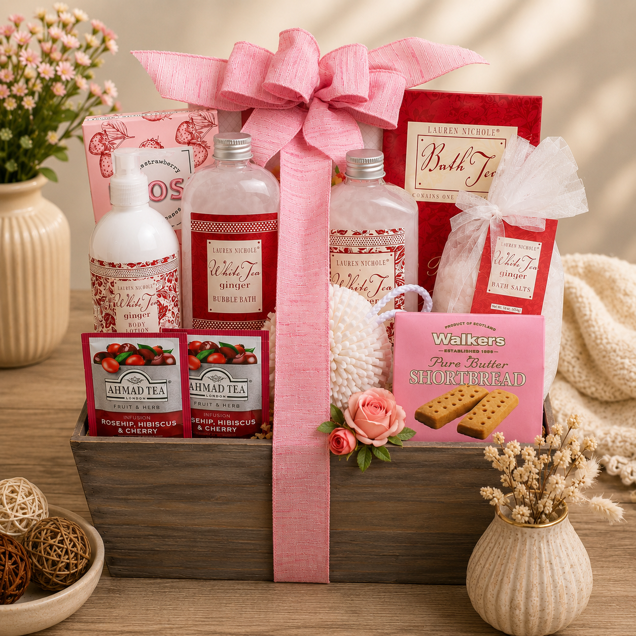 Tea &amp; Tranquility Spa Gift Basket by Alder Creek Gift Baskets