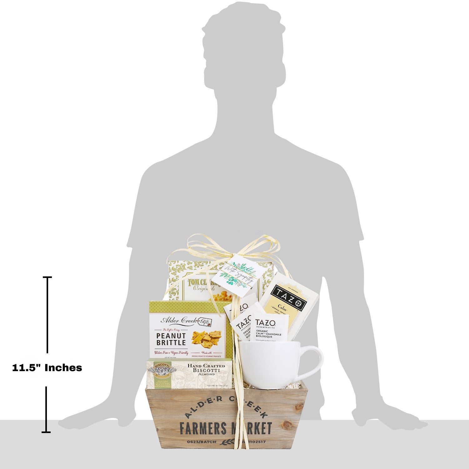 With Sympathy Tea Gift Basket by Alder Creek Gift Baskets