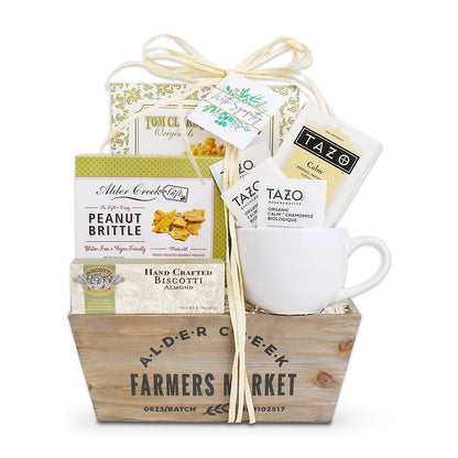With Sympathy Tea Gift Basket by Alder Creek Gift Baskets