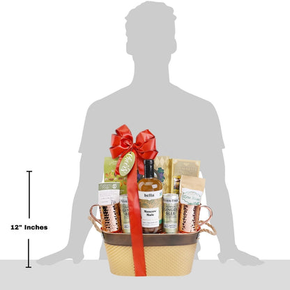 Moscow Mule Handcrafted Cocktail Gift Basket by Alder Creek Gift Baskets