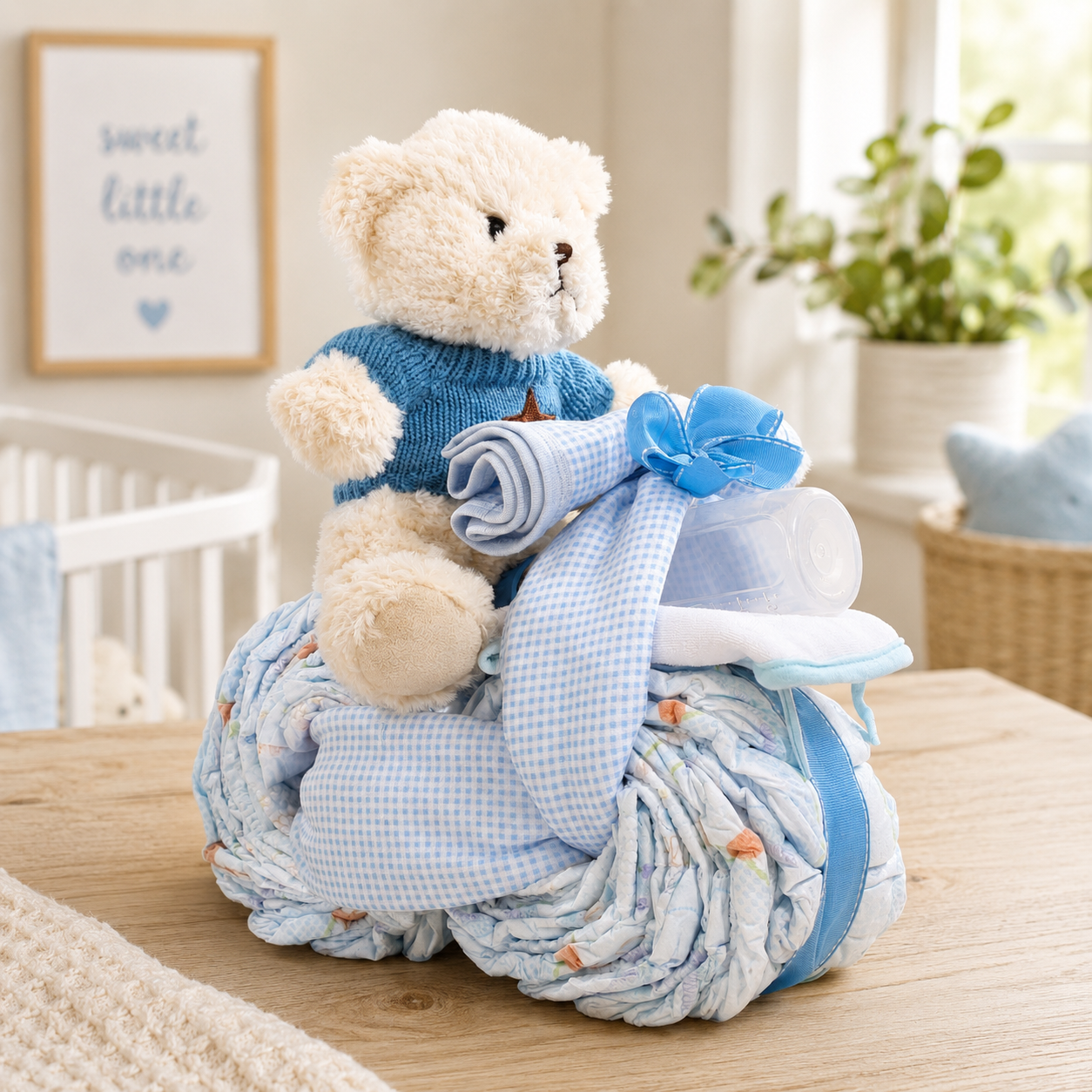 Motorcycle Diaper Cake-Boy Gift Basket by Alder Creek Gift Baskets