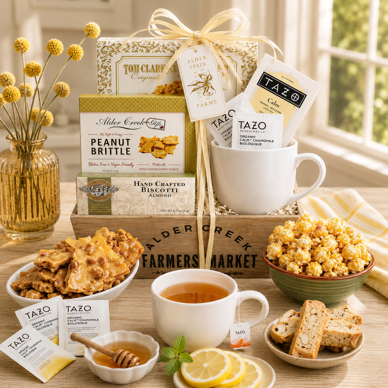 Serenity Tea Crate Gift Basket by Alder Creek Gift Baskets
