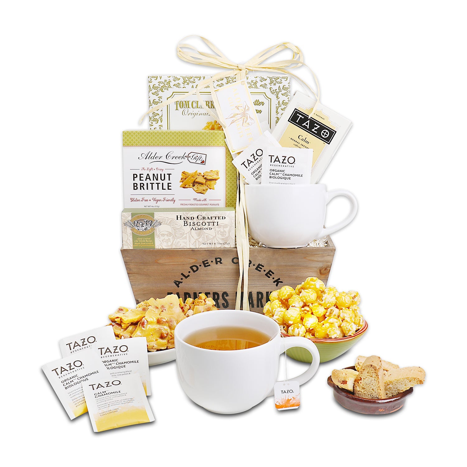 With Sympathy Tea Gift Basket by Alder Creek Gift Baskets