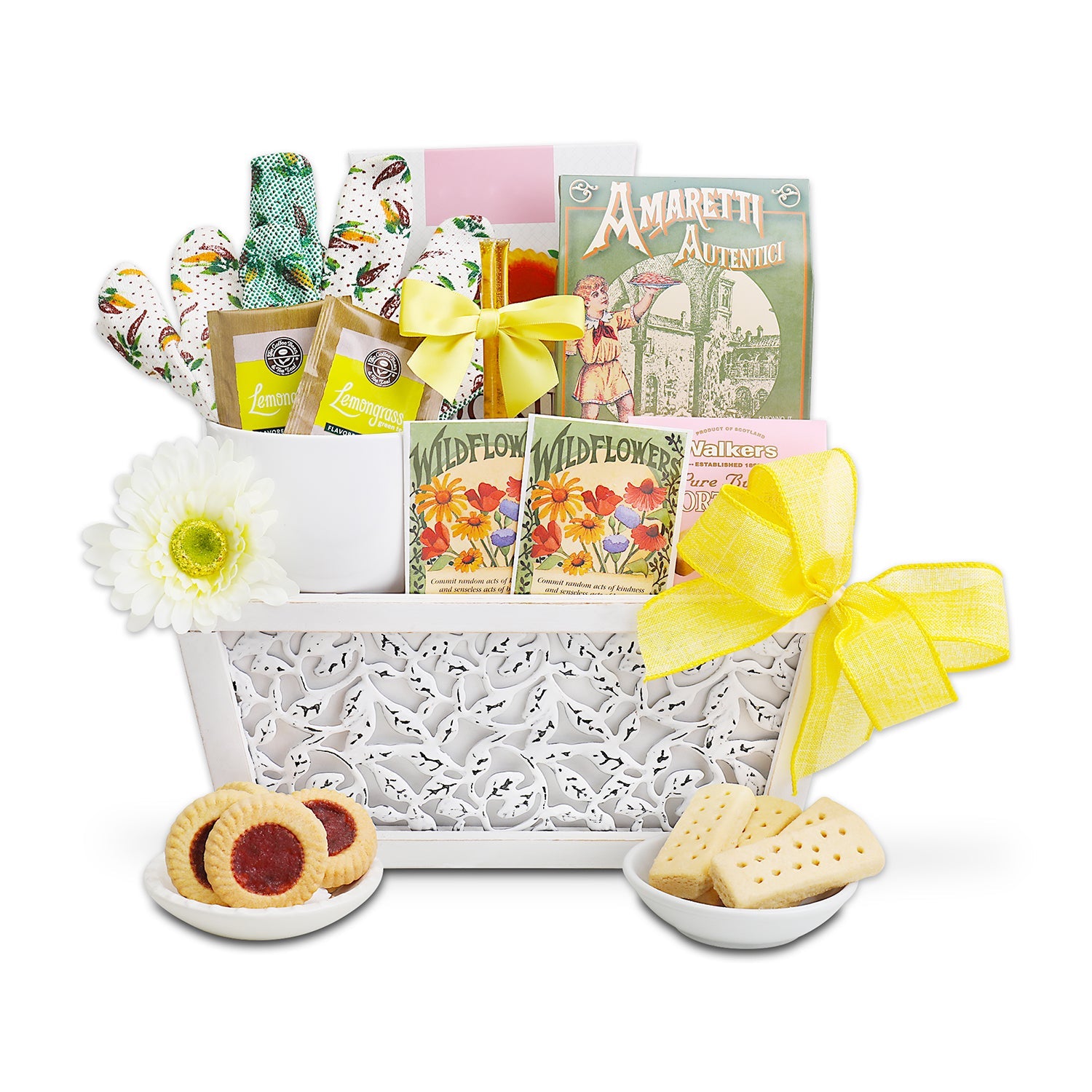 Planted With Love Cookies &amp; Tea Gift Basket by Alder Creek Gift Baskets