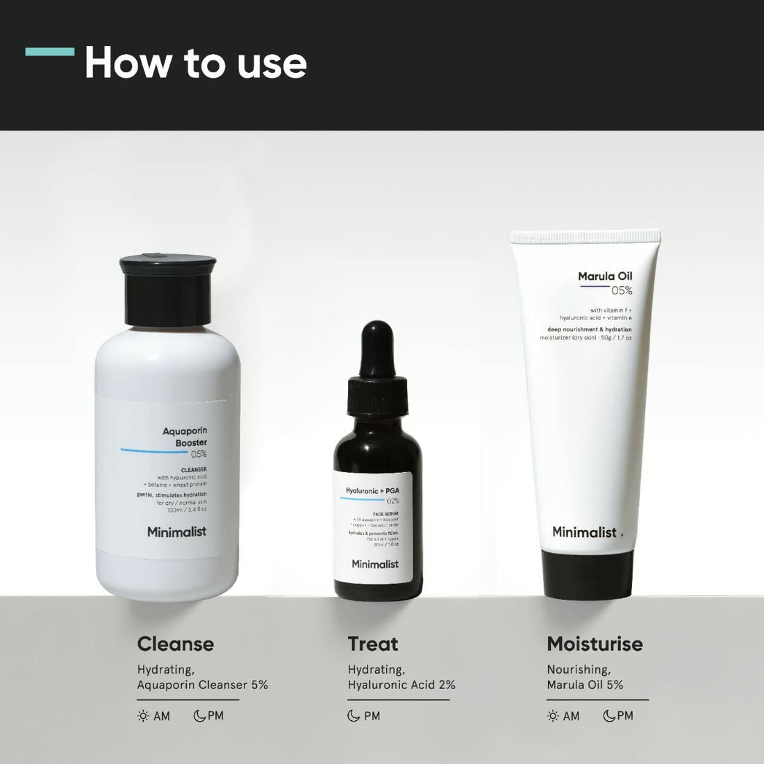 Minimalist Dry Skincare Kit - Face Wash, Moisturizer &amp; Serum by Dista