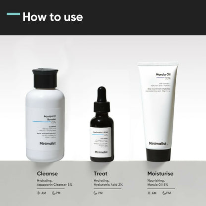 Minimalist Dry Skincare Kit - Face Wash, Moisturizer &amp; Serum by Dista