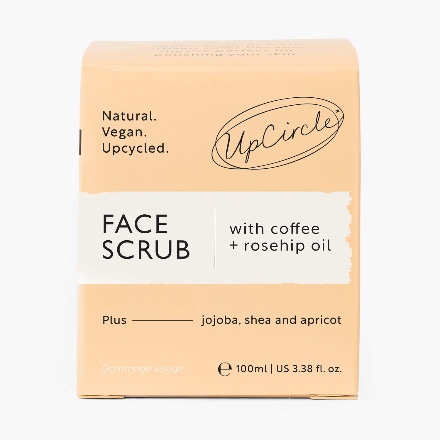Face Scrub with Coffee + Rosehip Oil by UpCircle
