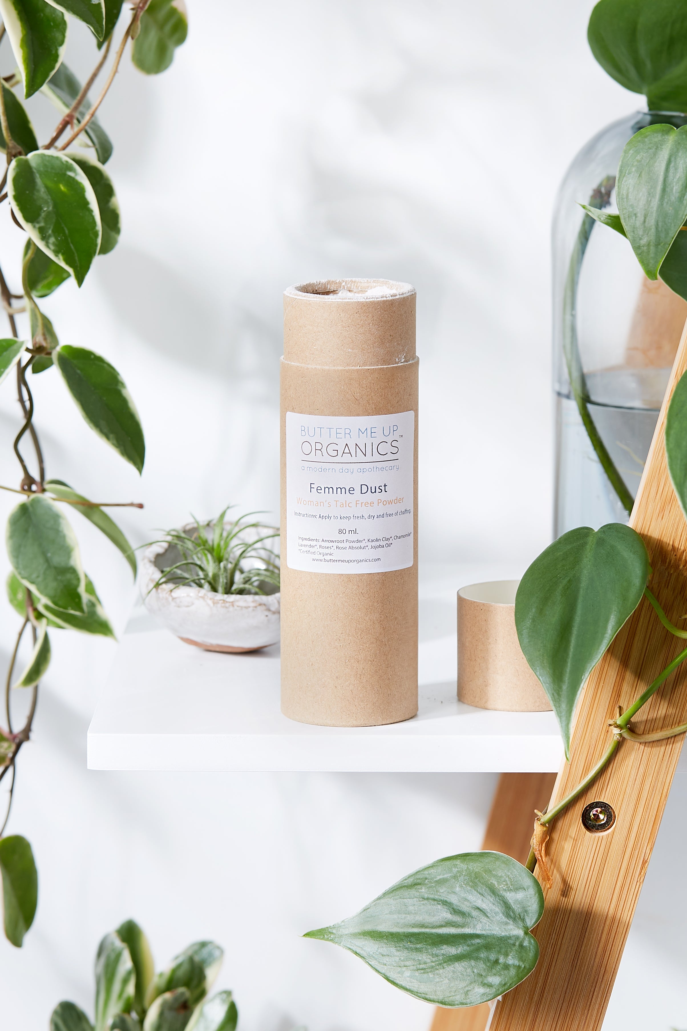Femme Dust / Organic Talc Free Powder / No Chaffing / Freshening Powder by Butter Me Up Organics